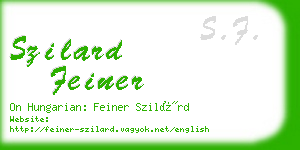 szilard feiner business card